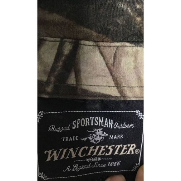WINCHESTER Men’s Shirt L Large Hunting Top Camo Button Down Vented Lightweight - Picture 3 of 12